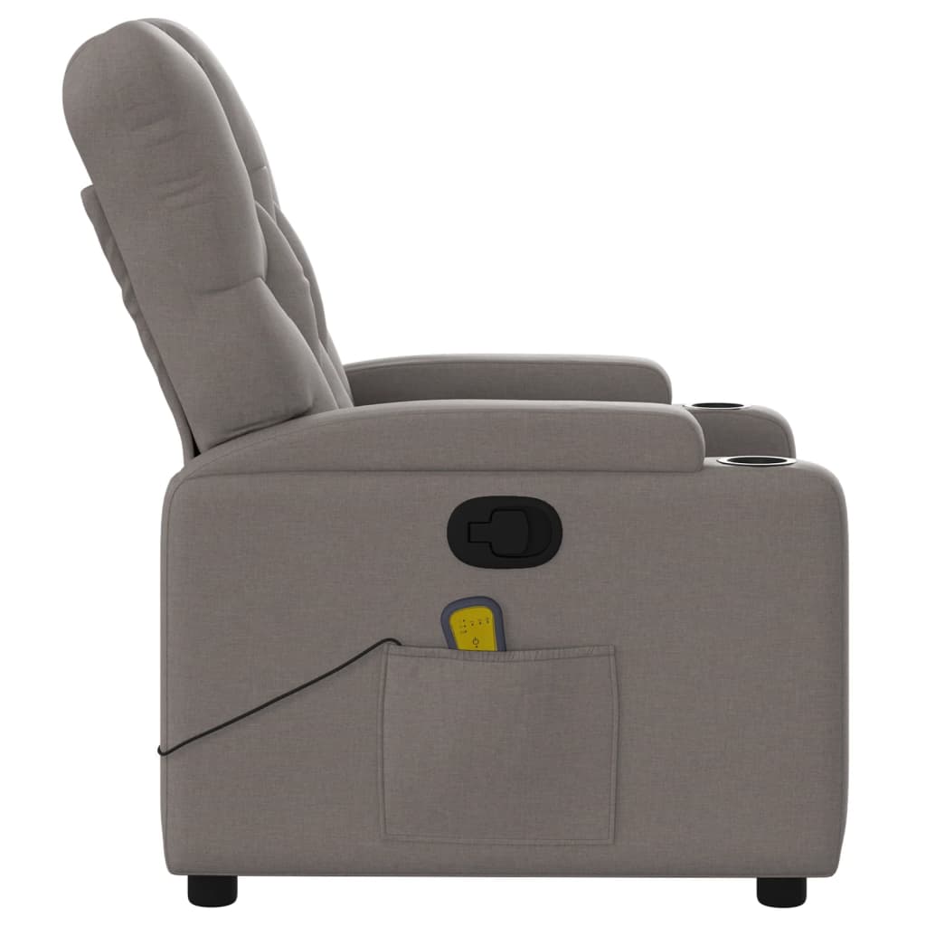 Fauteuil de massage inclinable Taupe Tissu - XIOS
