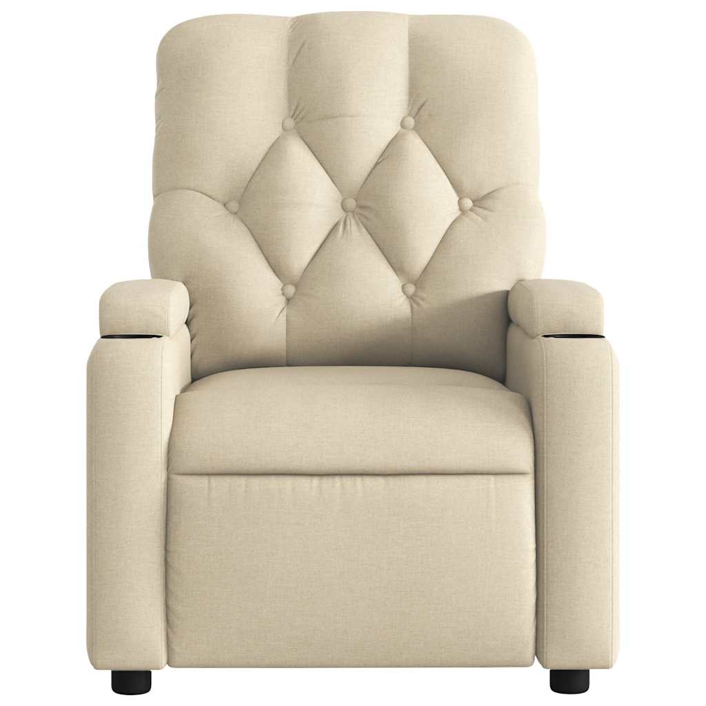 Fauteuil de massage inclinable Crème Tissu - XIOS