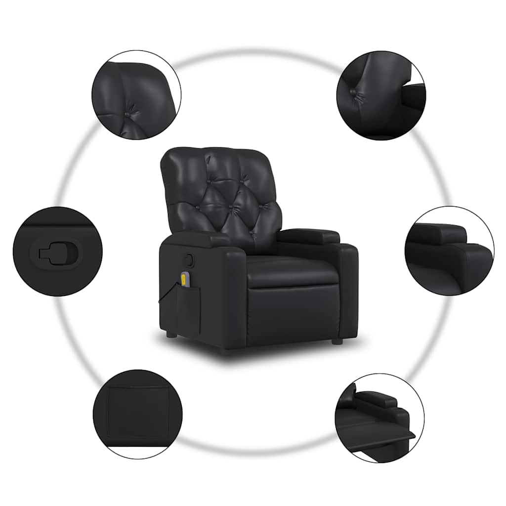 Fauteuil inclinable Noir Similicuir - XIOS