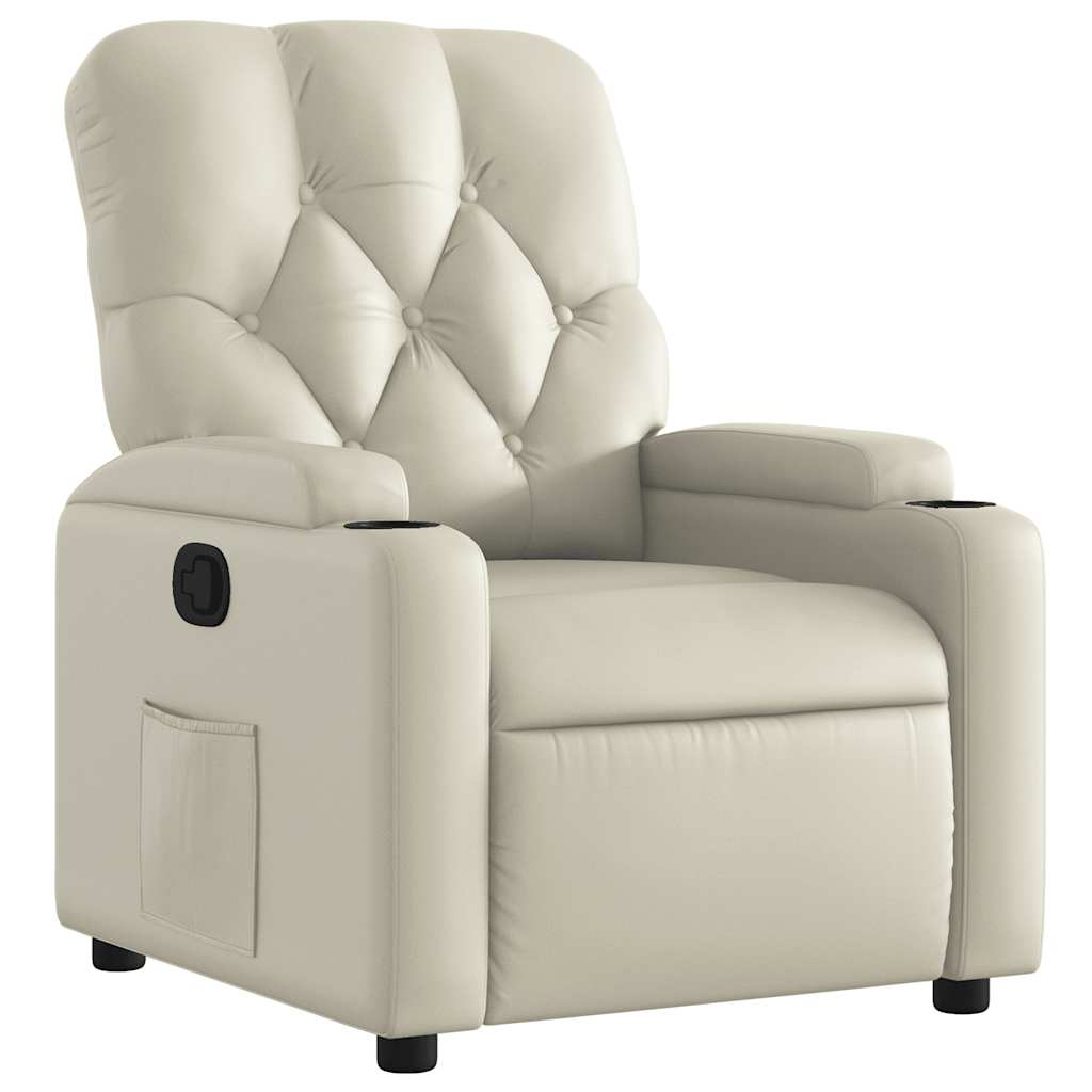 Fauteuil inclinable Crème Similicuir - XIOS