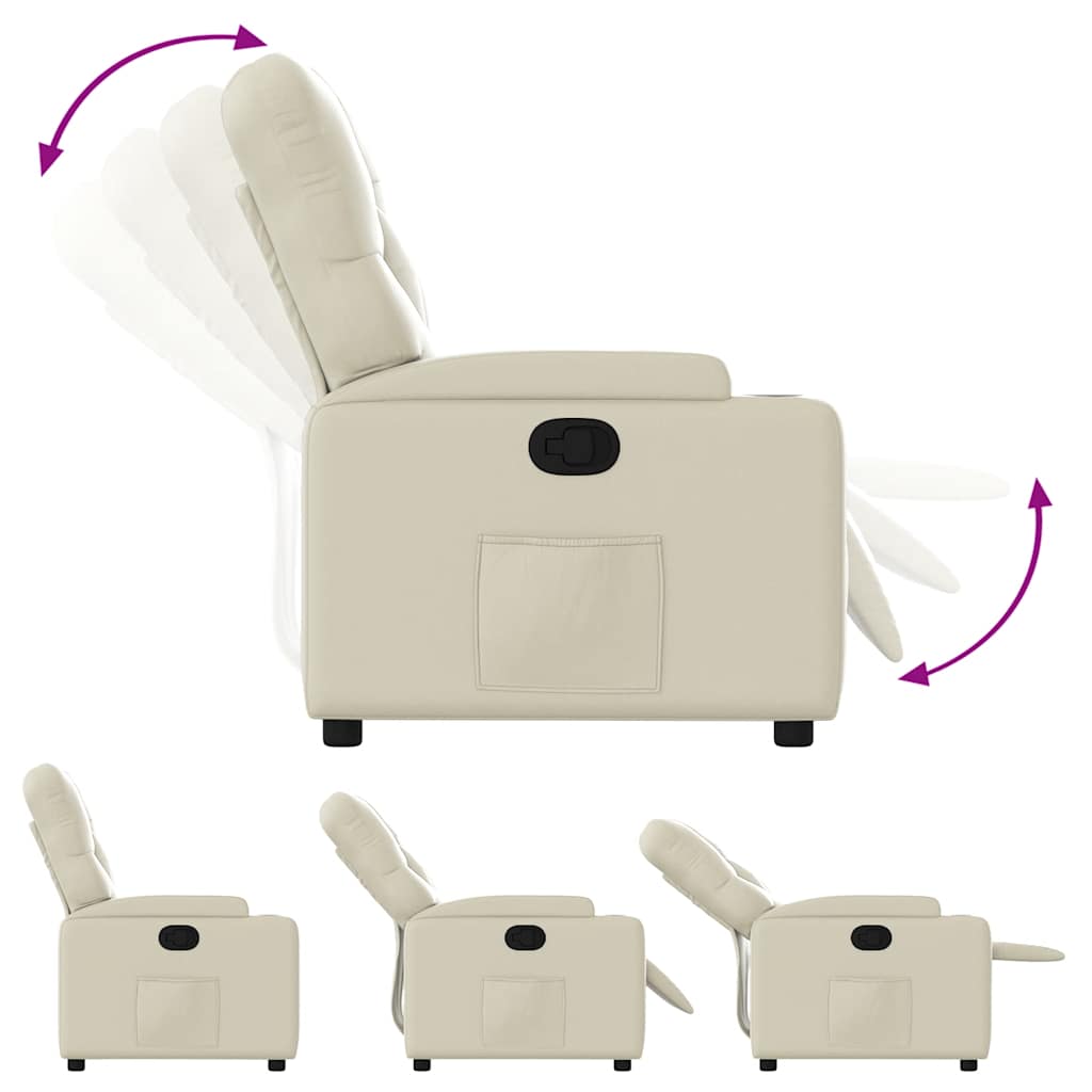 Fauteuil inclinable Crème Similicuir - XIOS