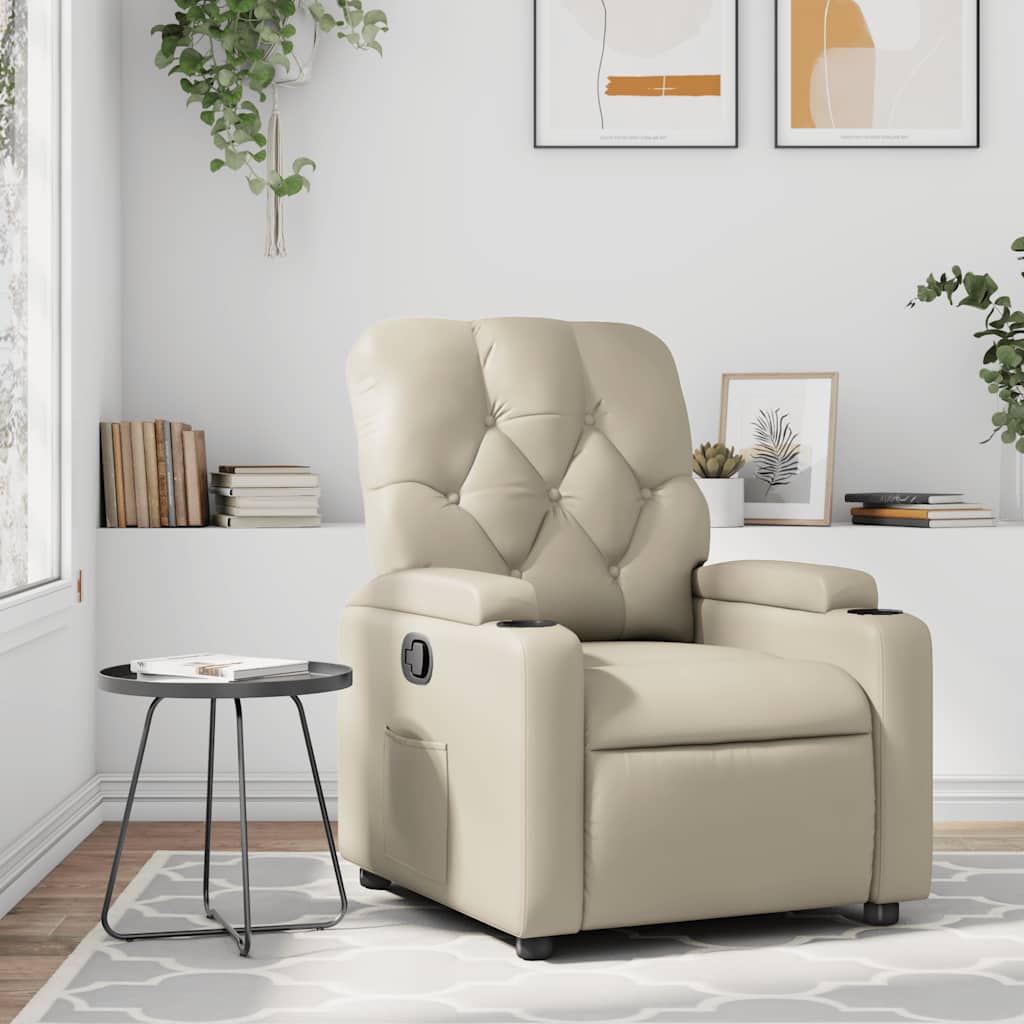 Fauteuil inclinable Crème Similicuir - XIOS
