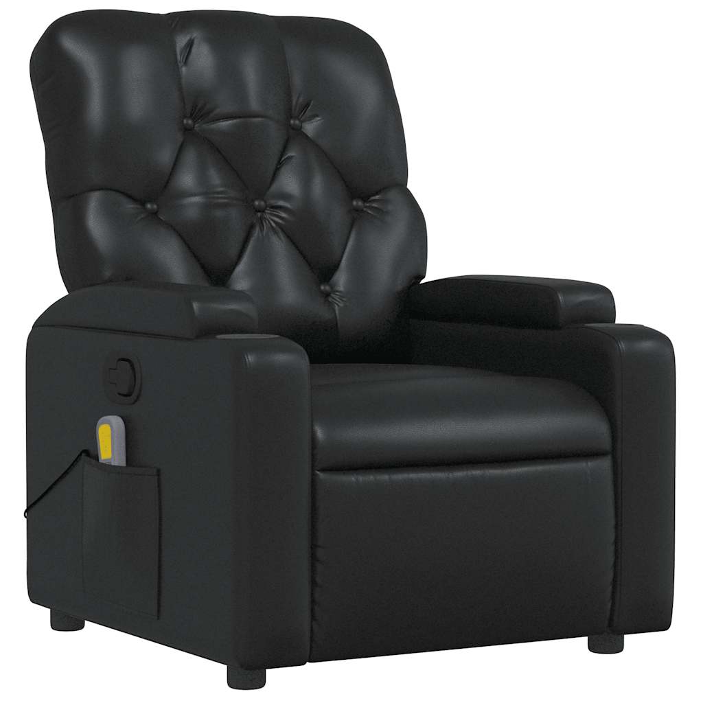 Fauteuil de massage inclinable Noir Similicuir - XIOS