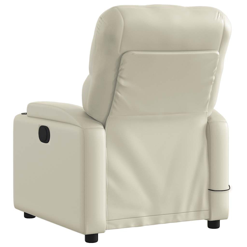 Fauteuil inclinable de massage Crème Similicuir - XIOS