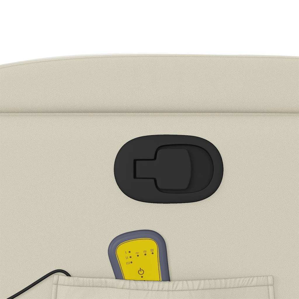 Fauteuil inclinable de massage Crème Similicuir - XIOS