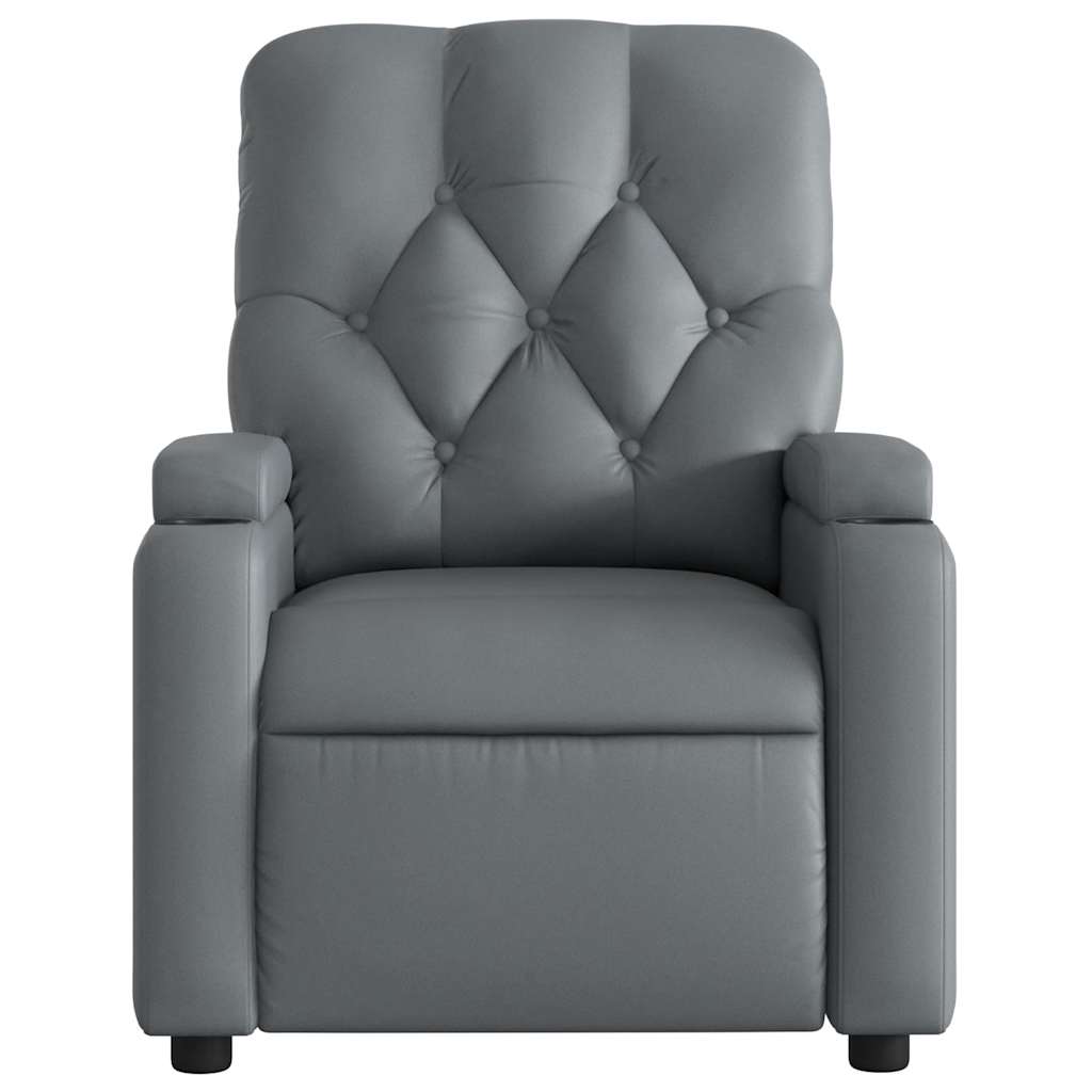 Fauteuil de massage inclinable Gris Similicuir - XIOS