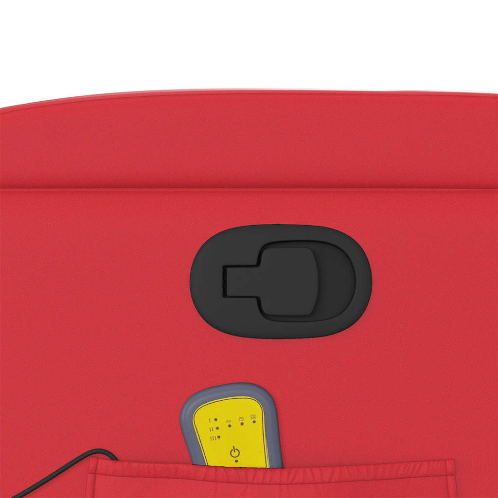 Fauteuil de massage inclinable rouge similicuir - XIOS