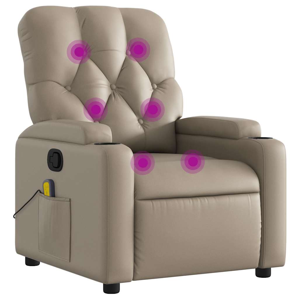 Fauteuil de massage inclinable Cappuccino Similicuir - XIOS