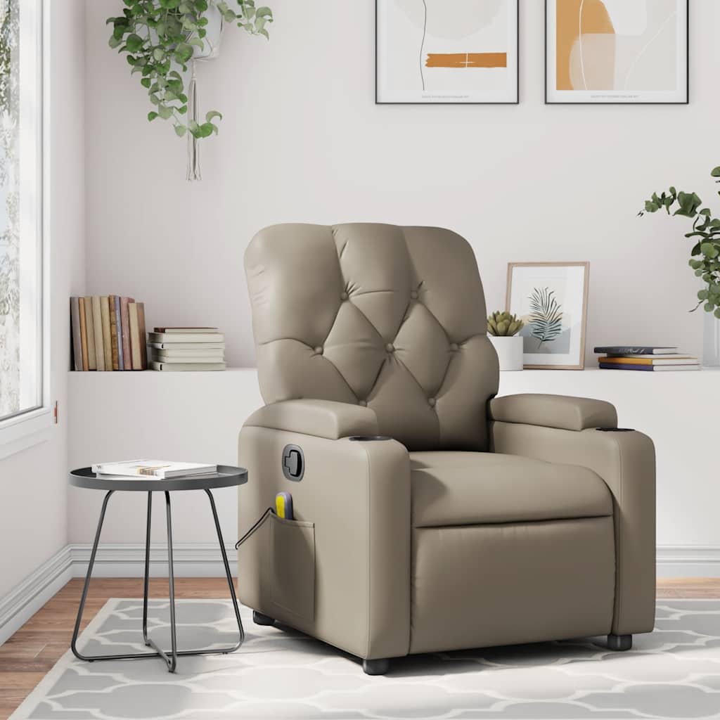 Fauteuil de massage inclinable Cappuccino Similicuir - XIOS