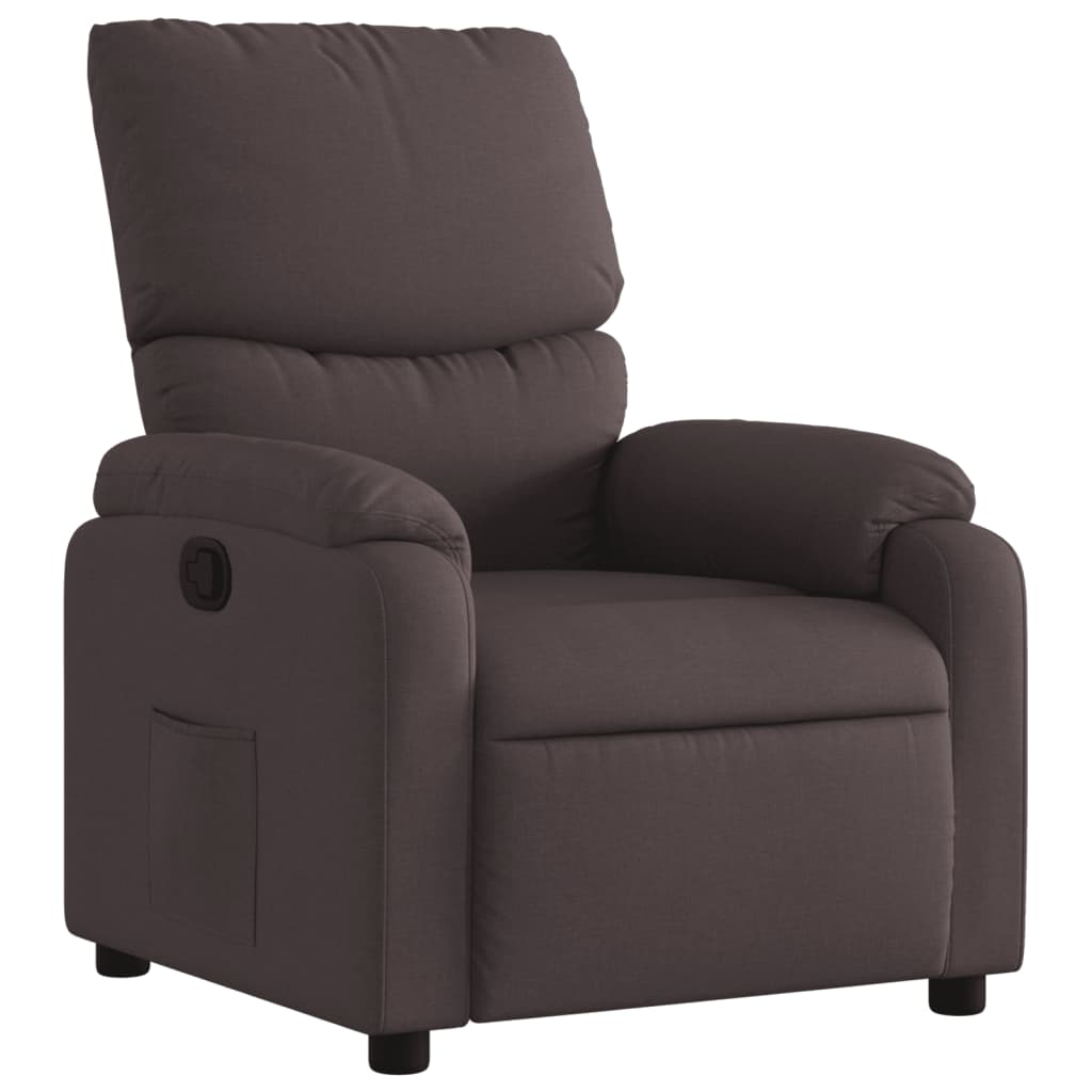 Fauteuil inclinable Marron foncé Tissu - XIOS
