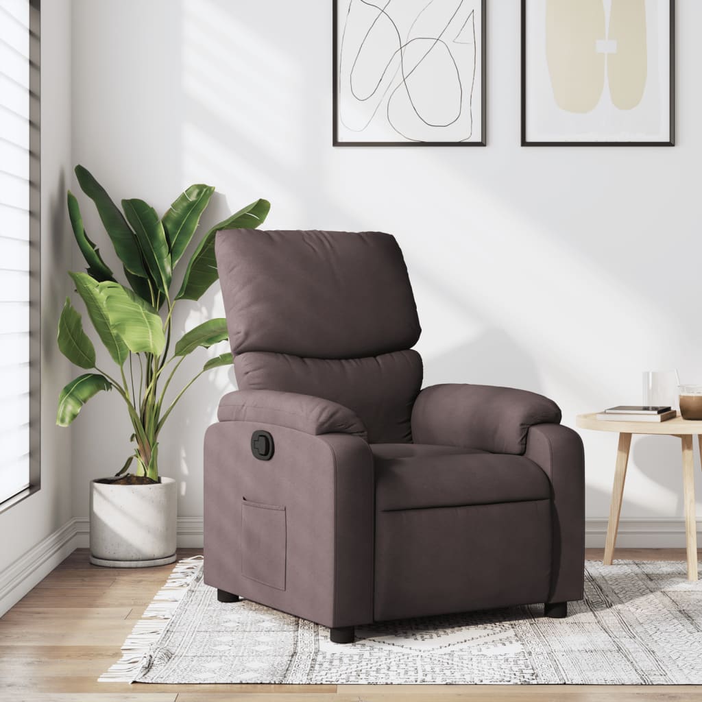 Fauteuil inclinable Marron foncé Tissu - XIOS