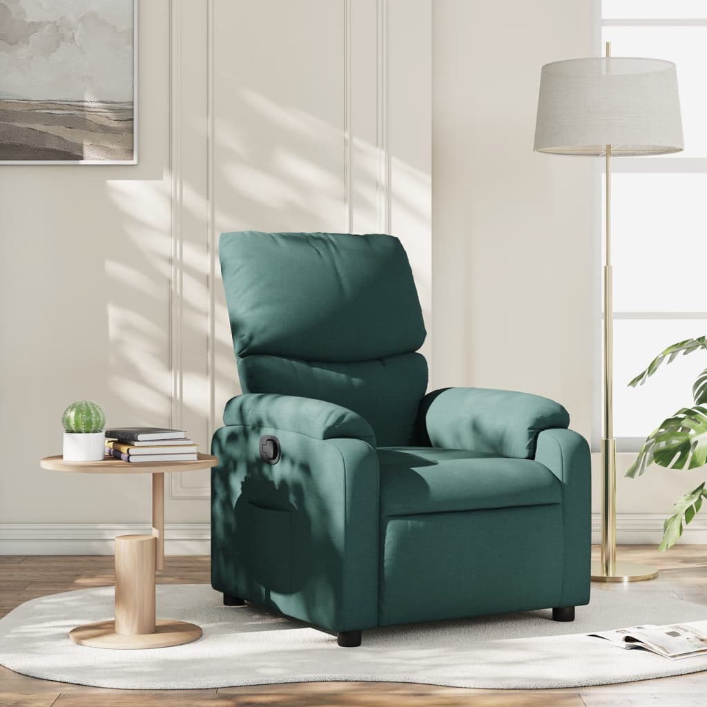 Fauteuil inclinable Vert foncé Tissu - XIOS