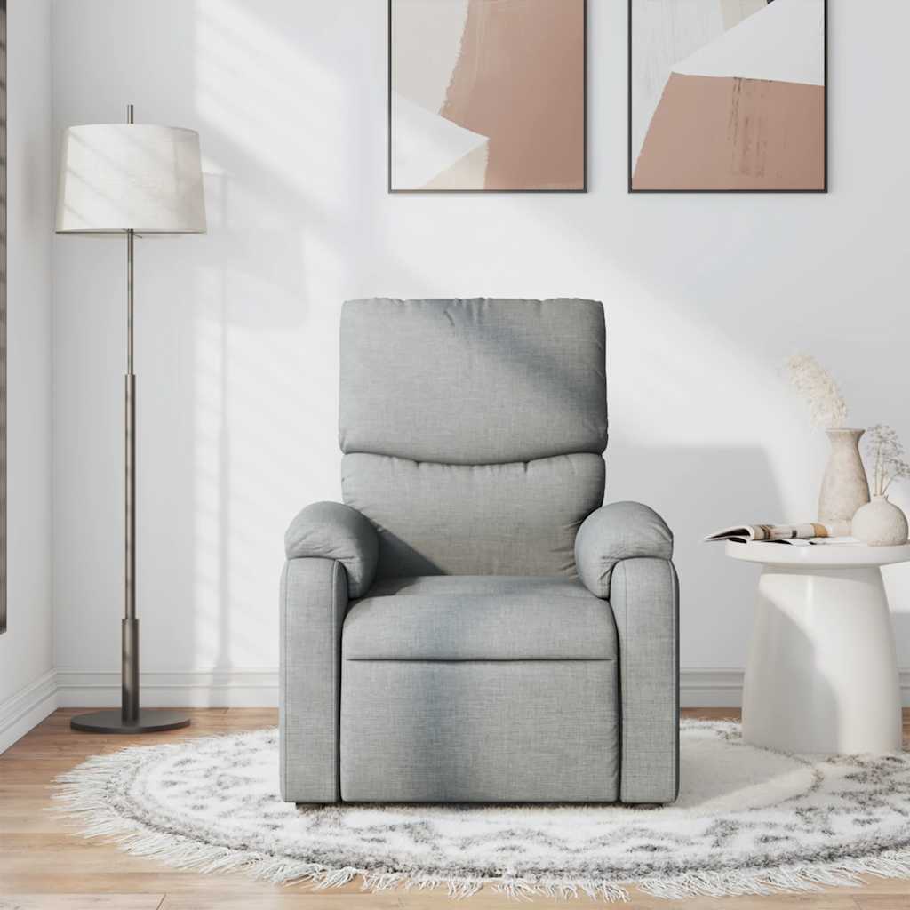 Fauteuil de massage inclinable Gris clair Tissu - XIOS