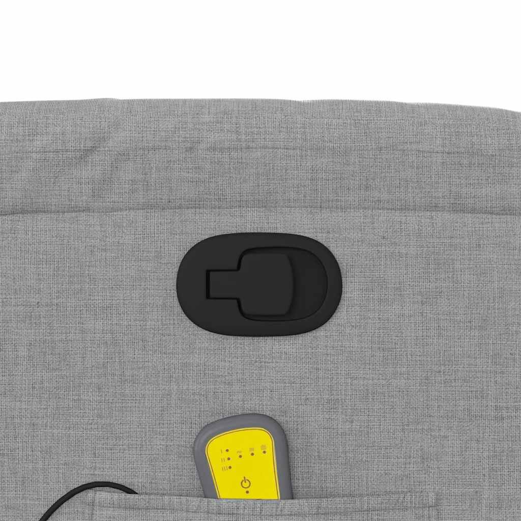 Fauteuil de massage inclinable Gris clair Tissu - XIOS