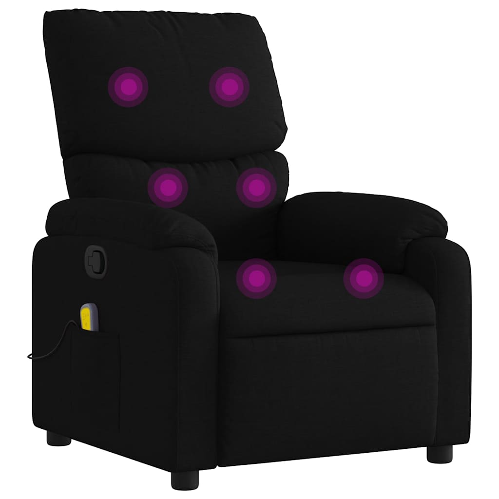 Fauteuil de massage inclinable Noir Tissu - XIOS