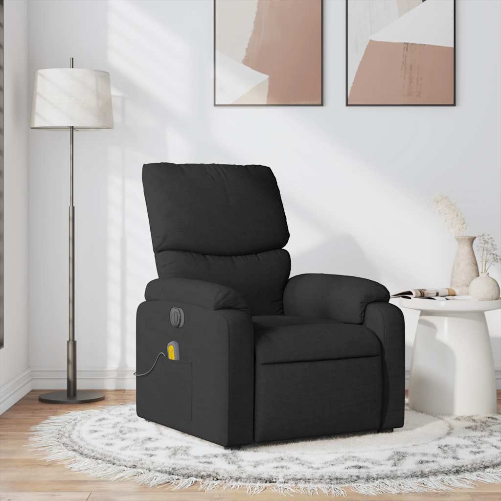 Fauteuil de massage inclinable Noir Tissu - XIOS