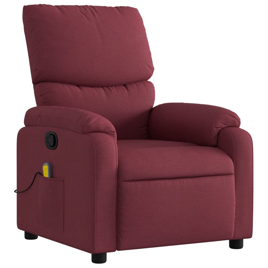 Fauteuil de massage inclinable Rouge bordeaux Tissu - XIOS