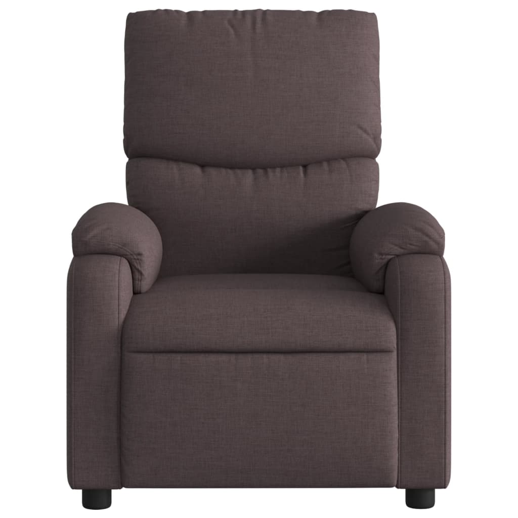 Fauteuil de massage inclinable Marron foncé Tissu - XIOS
