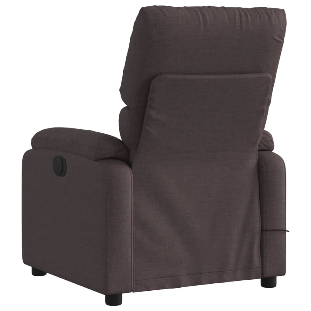 Fauteuil de massage inclinable Marron foncé Tissu - XIOS