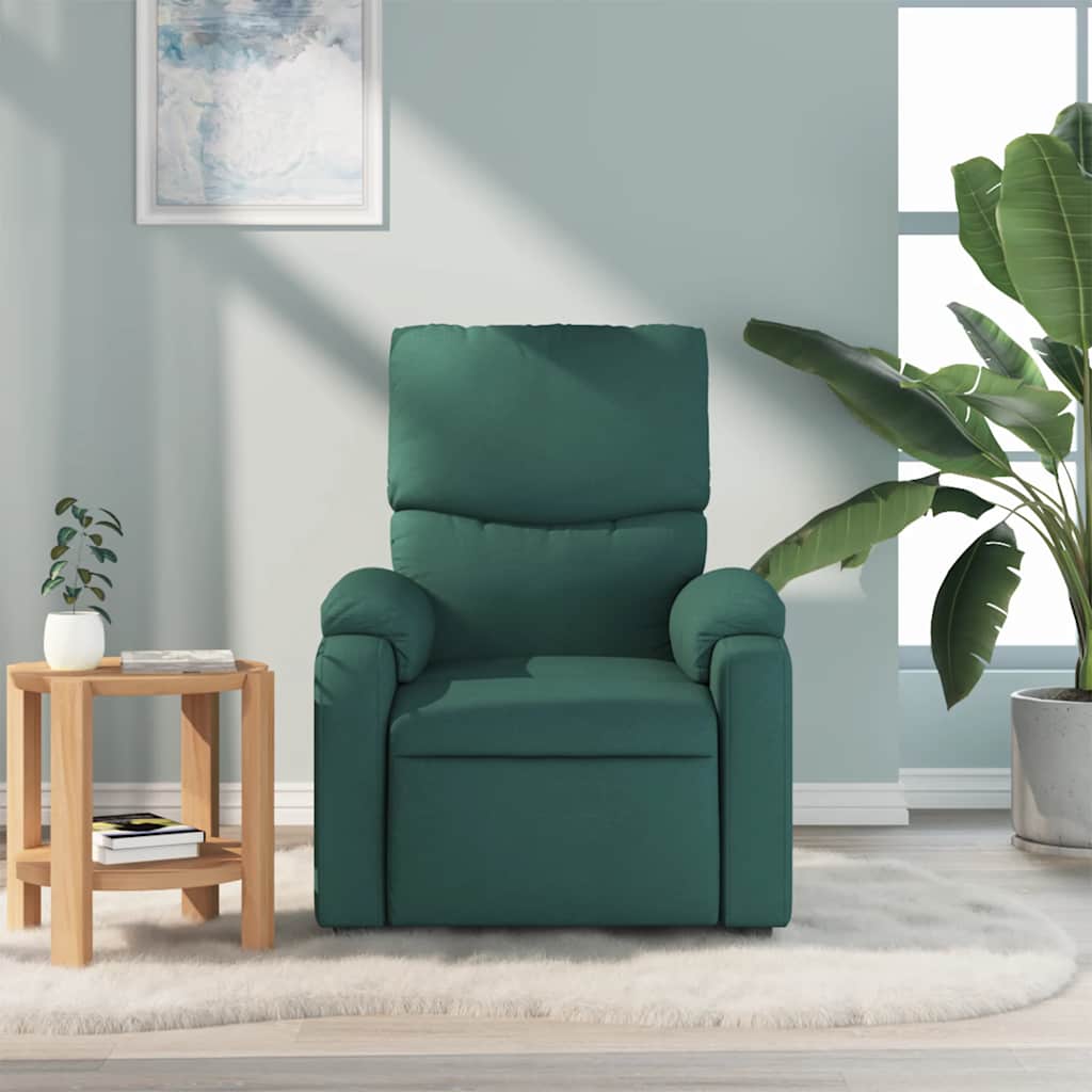 Fauteuil de massage inclinable Vert foncé Tissu - XIOS