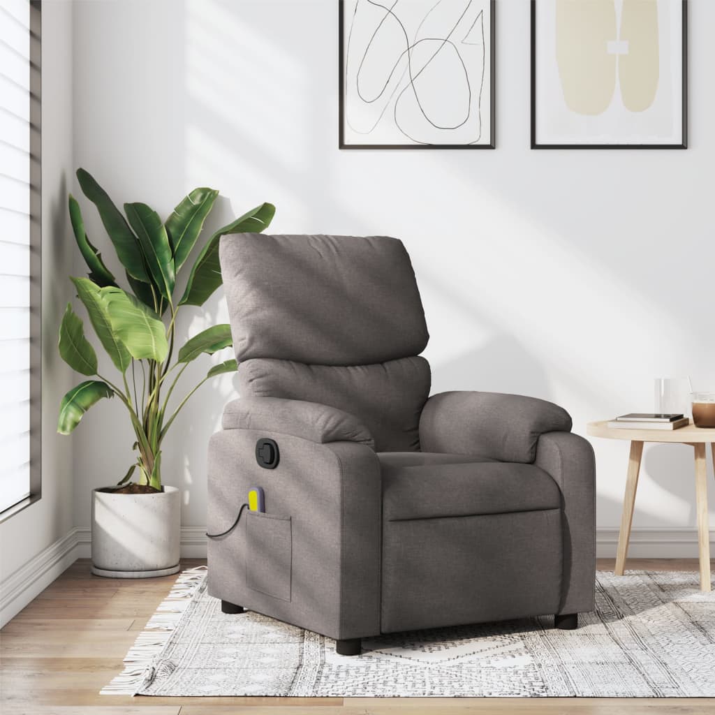 Fauteuil de massage inclinable Taupe Tissu - XIOS