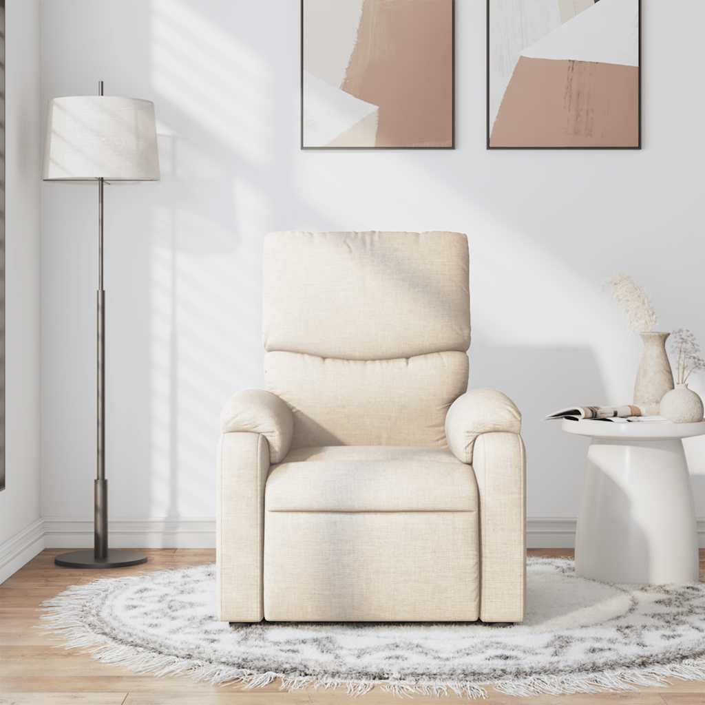 Fauteuil de massage inclinable Crème Tissu - XIOS