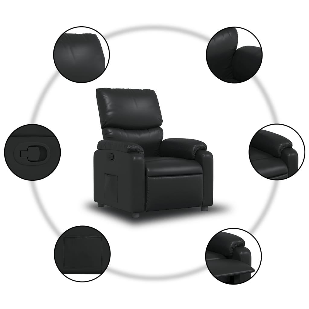 Fauteuil inclinable Noir Similicuir - XIOS