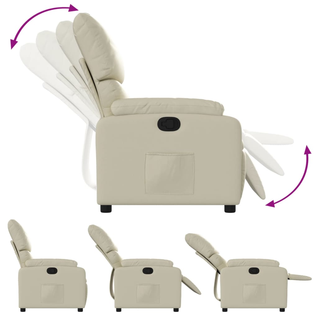 Fauteuil inclinable Crème Similicuir - XIOS