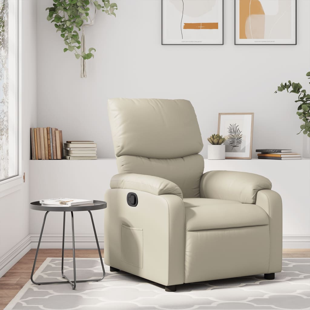 Fauteuil inclinable Crème Similicuir - XIOS