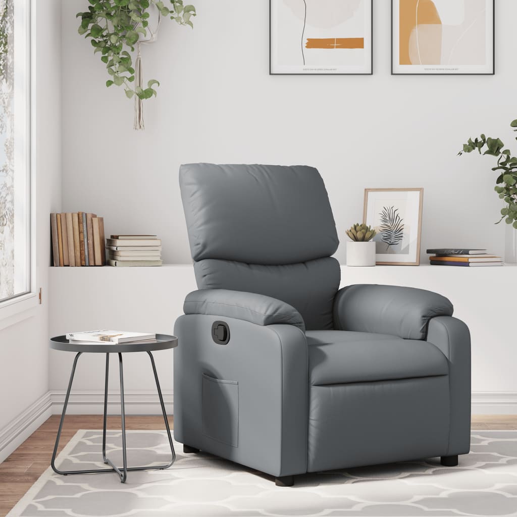Fauteuil inclinable Gris Similicuir - XIOS