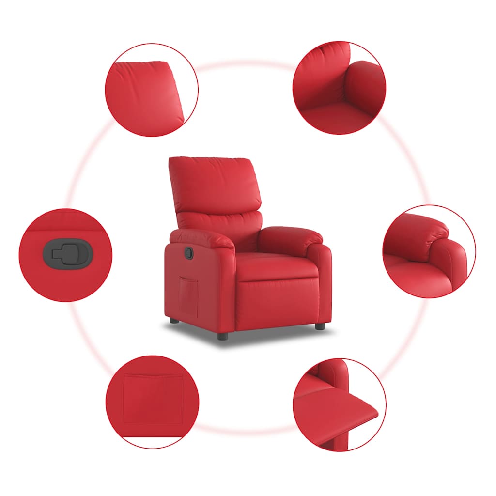 Fauteuil inclinable Rouge Similicuir - XIOS