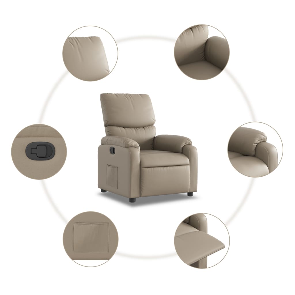 Fauteuil inclinable Cappuccino Similicuir - XIOS