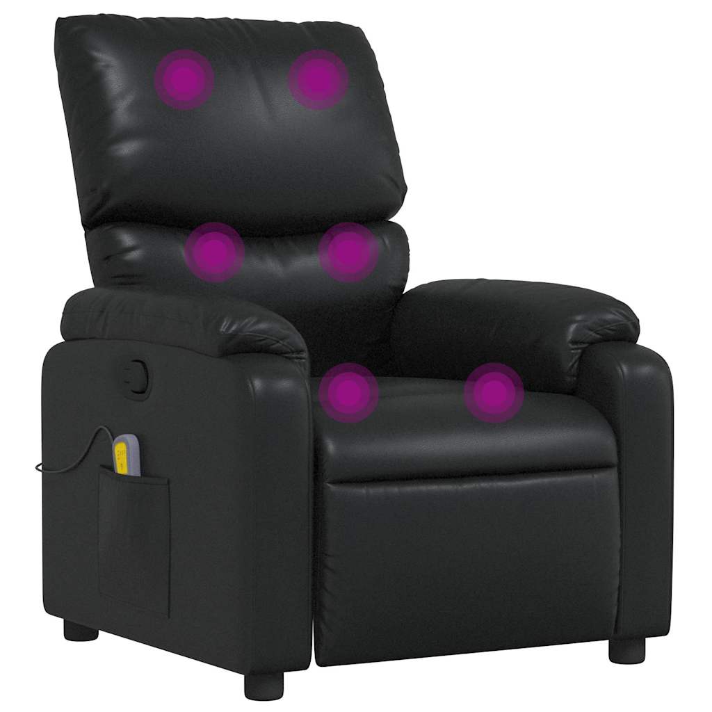 Fauteuil de massage inclinable Noir Similicuir - XIOS