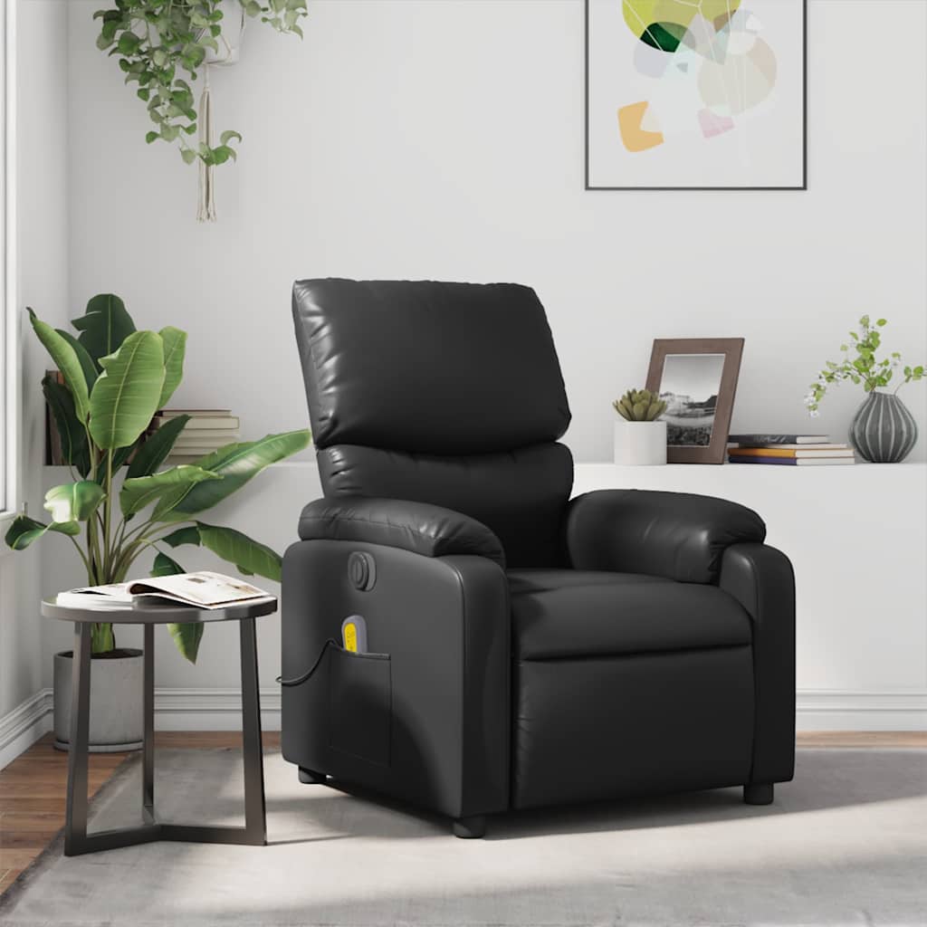 Fauteuil de massage inclinable Noir Similicuir - XIOS