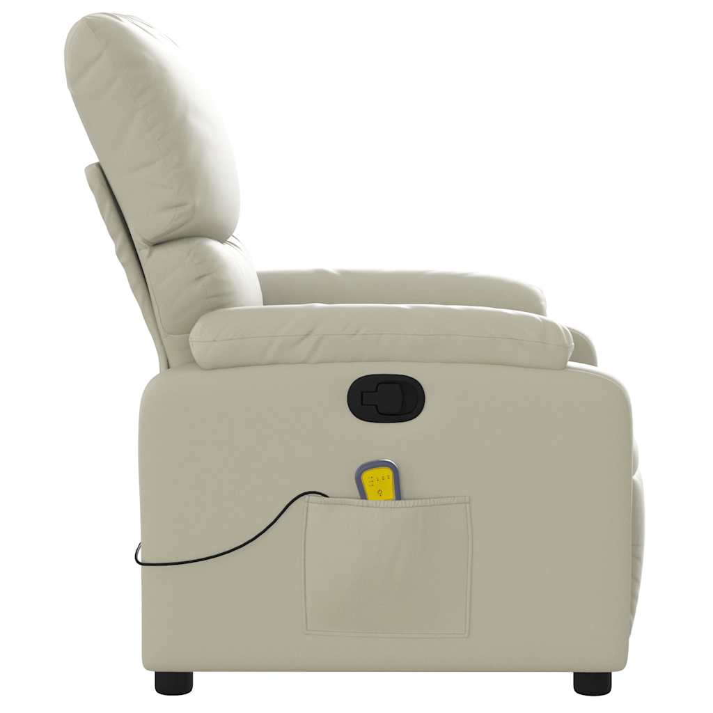 Fauteuil inclinable de massage Crème Similicuir - XIOS