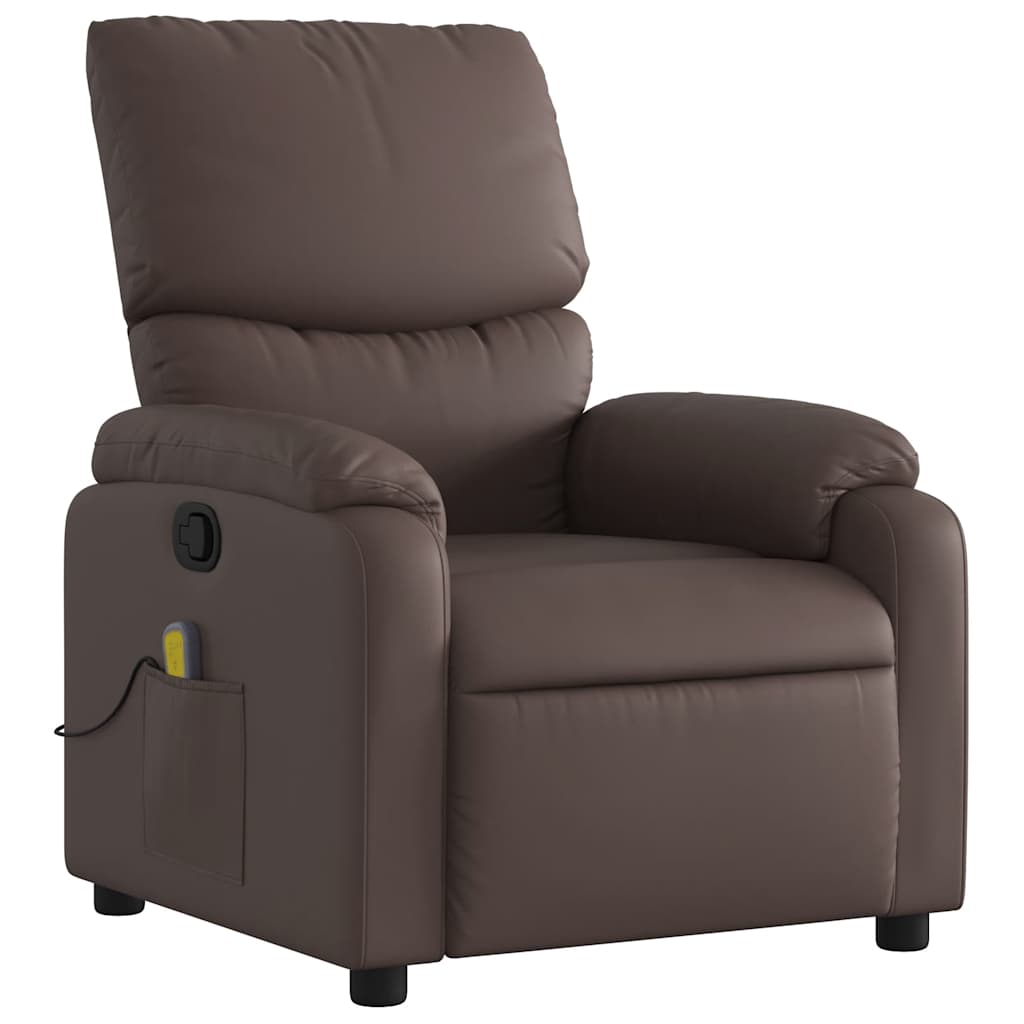 Fauteuil de massage inclinable Marron Similicuir - XIOS