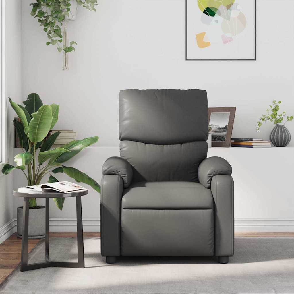 Fauteuil de massage inclinable Gris Similicuir - XIOS