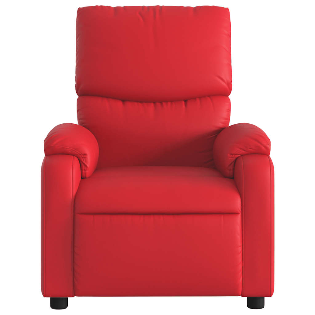 Fauteuil de massage inclinable rouge similicuir - XIOS