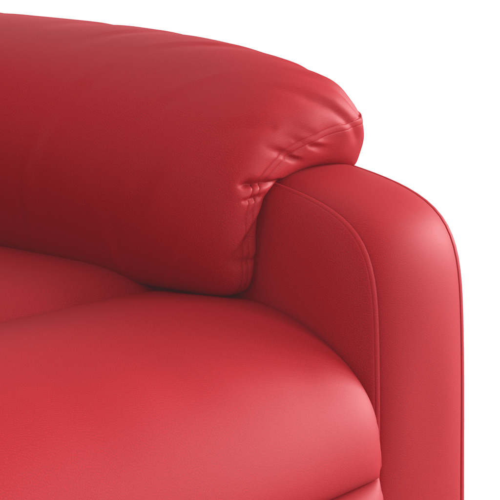 Fauteuil de massage inclinable rouge similicuir - XIOS