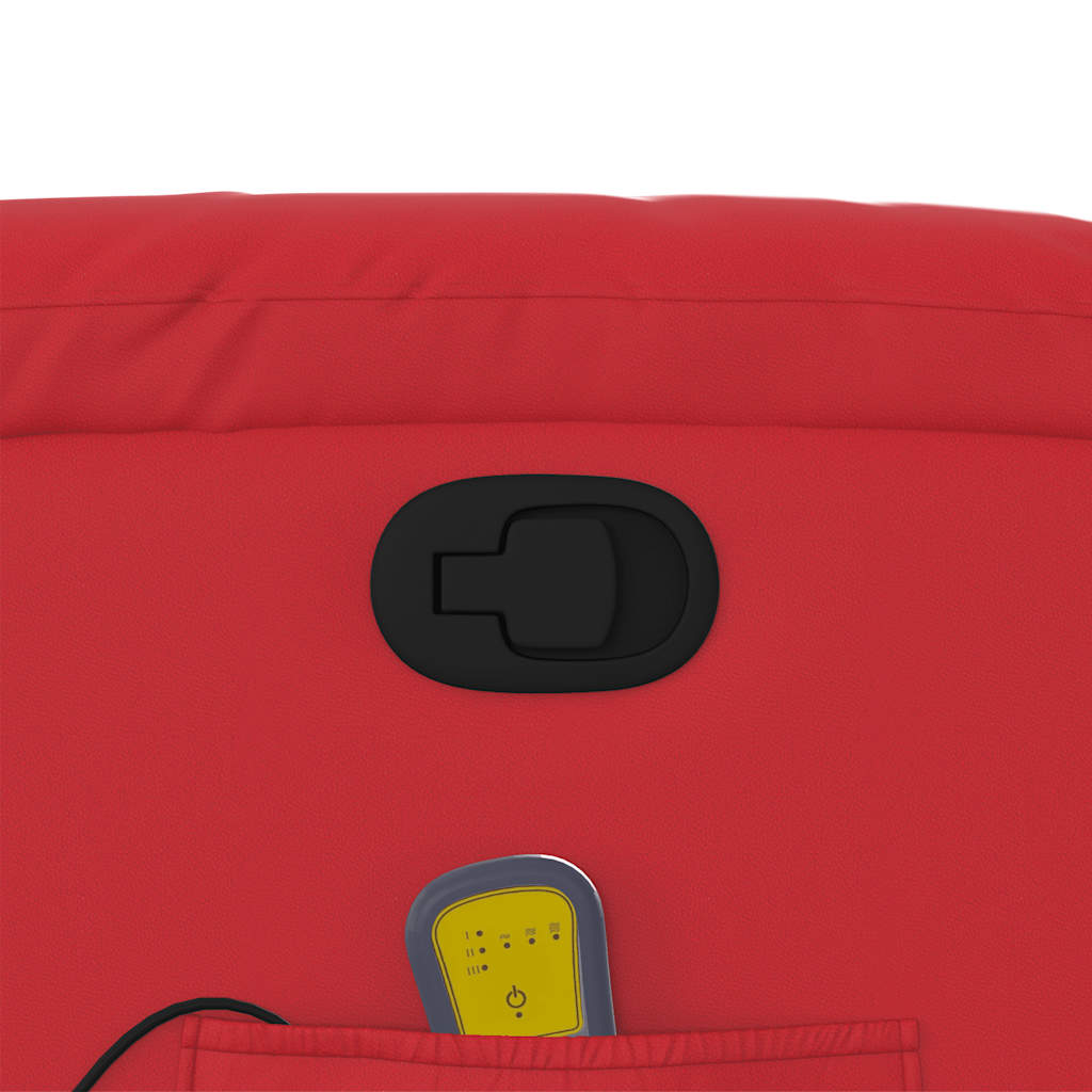Fauteuil de massage inclinable rouge similicuir - XIOS