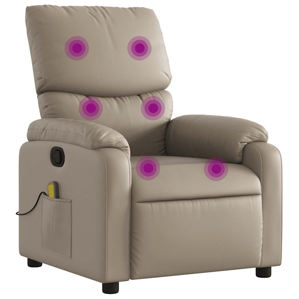 Fauteuil de massage inclinable Cappuccino Similicuir - XIOS