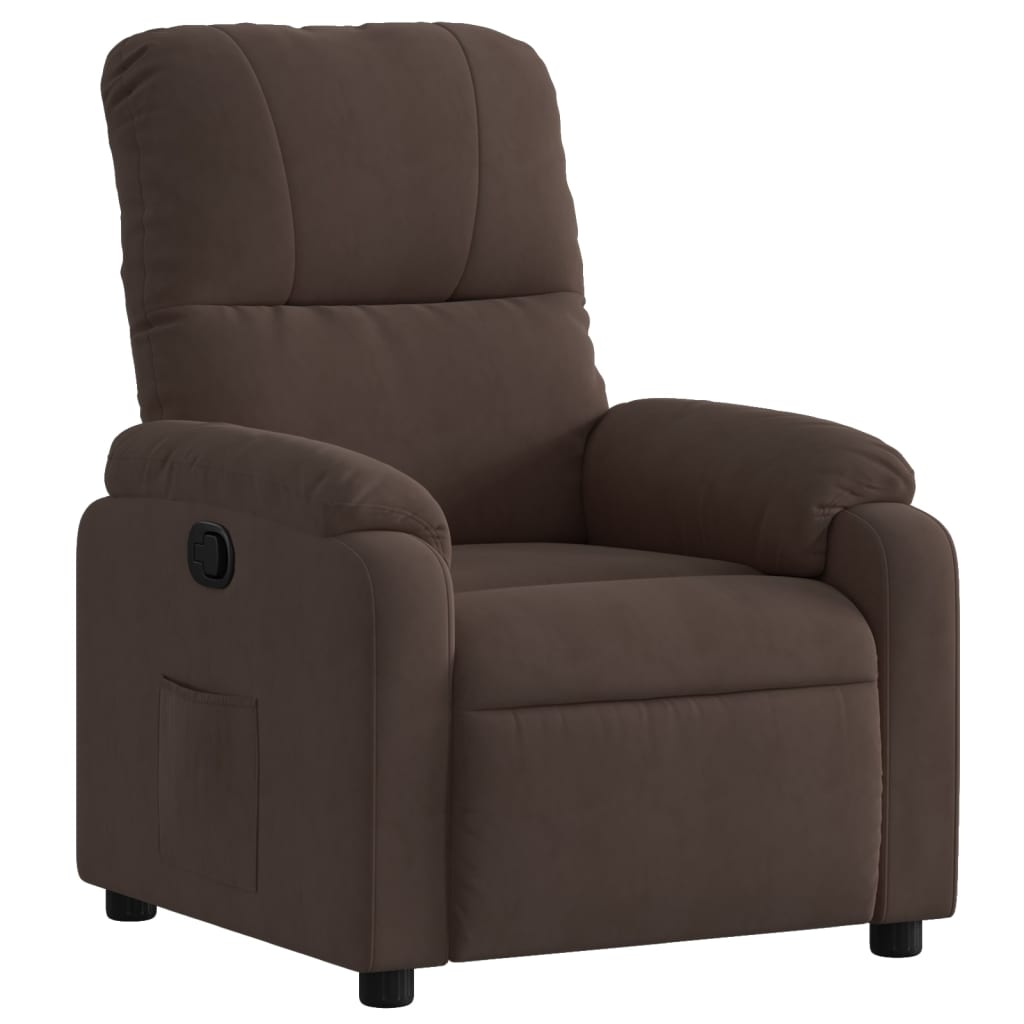Fauteuil inclinable marron tissu microfibre - XIOS