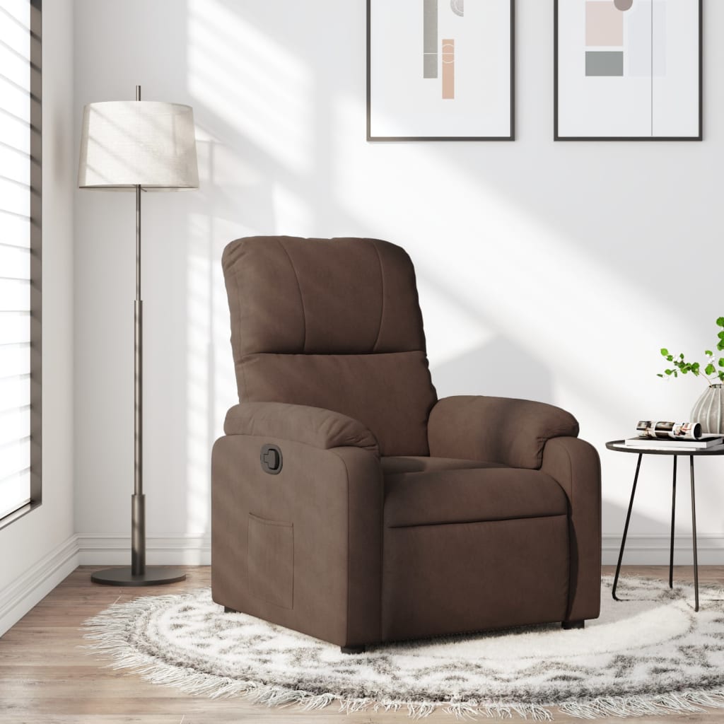Fauteuil inclinable marron tissu microfibre - XIOS