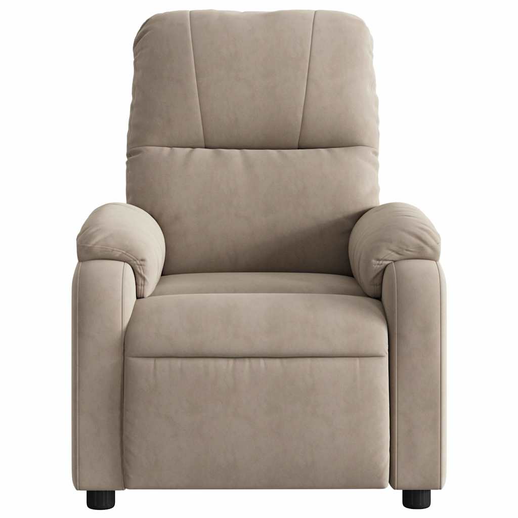 Fauteuil inclinable taupe tissu microfibre - XIOS