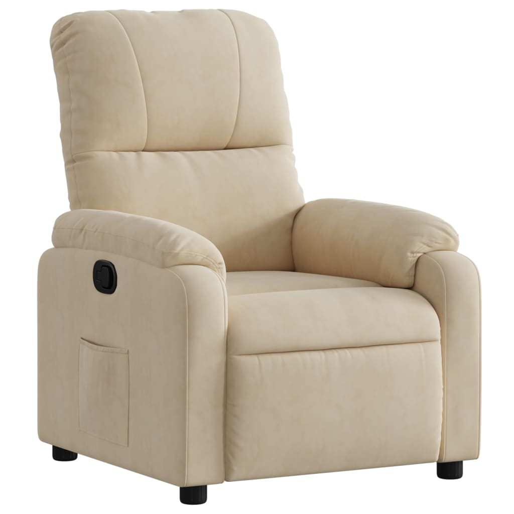 Fauteuil inclinable crème tissu microfibre - XIOS