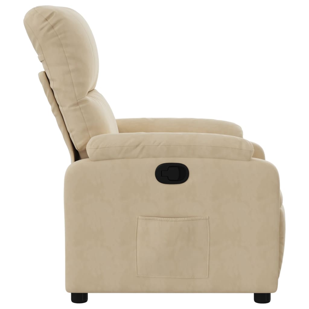 Fauteuil inclinable crème tissu microfibre - XIOS