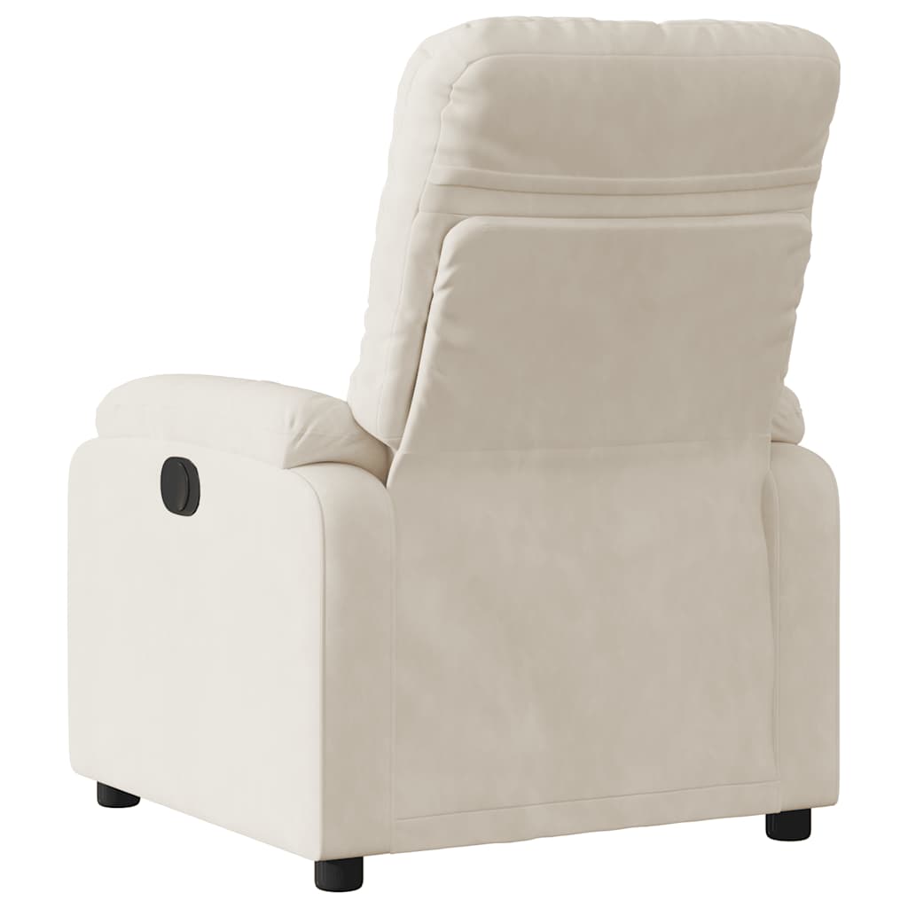 Fauteuil inclinable beige tissu microfibre - XIOS