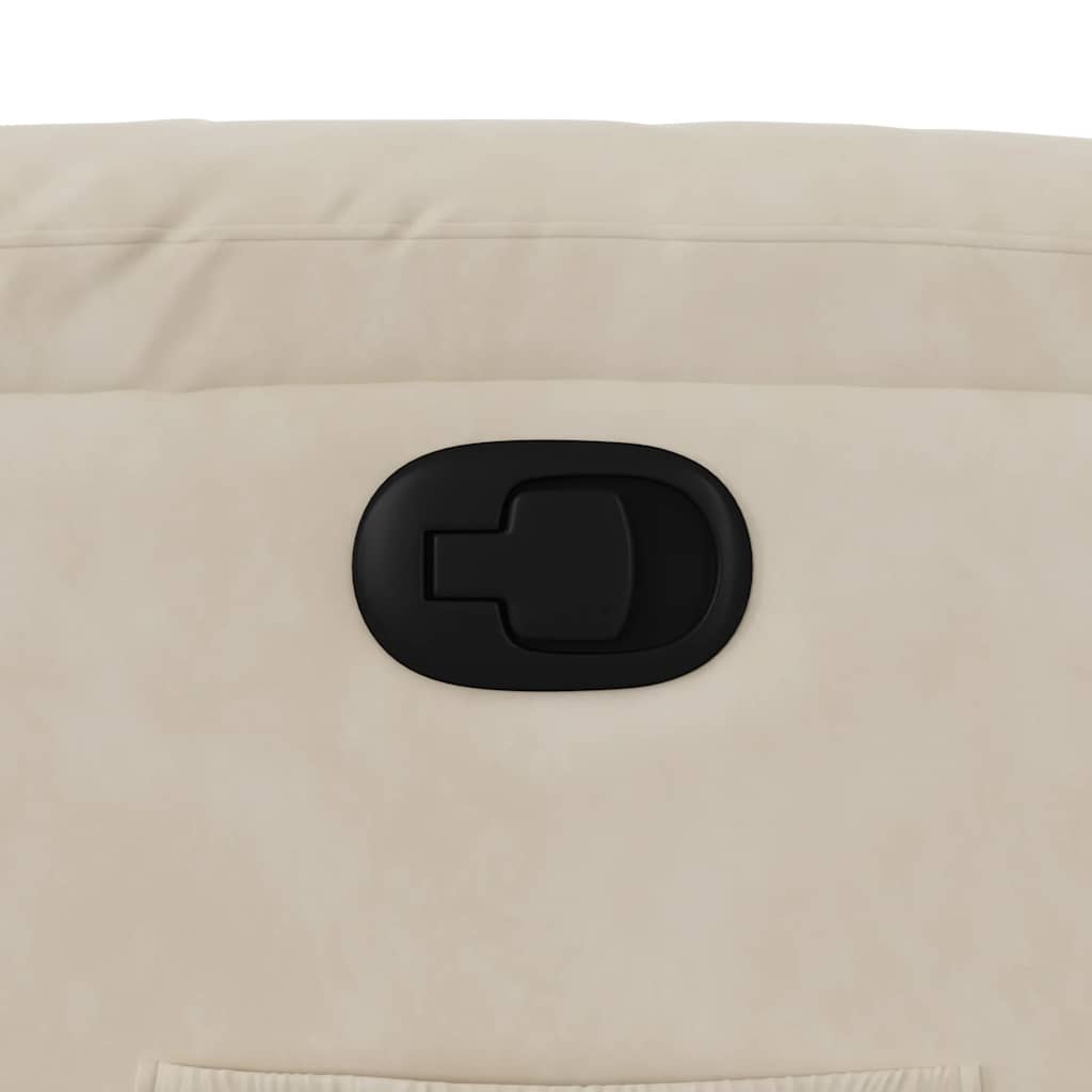 Fauteuil inclinable beige tissu microfibre