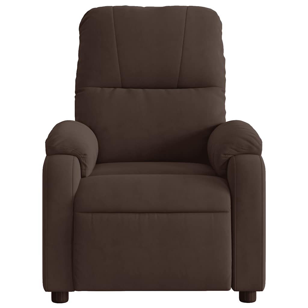 Fauteuil inclinable de massage marron tissu microfibre - XIOS