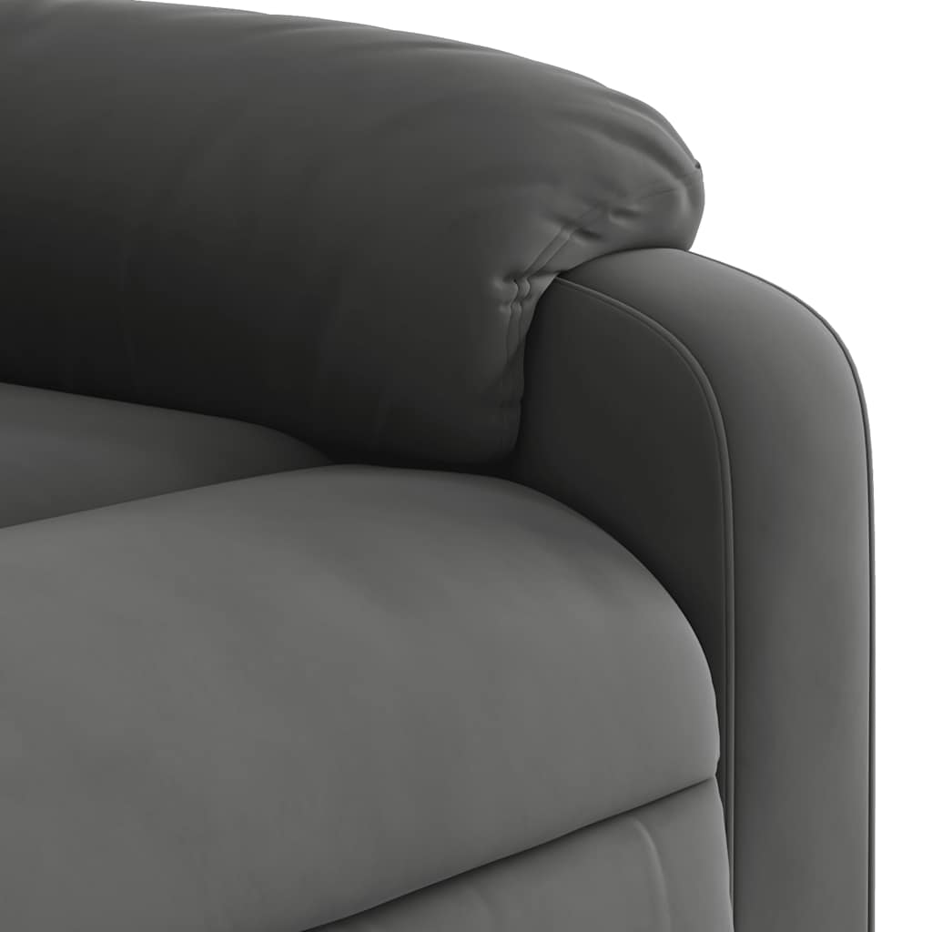 Fauteuil inclinable de massage gris foncé tissu microfibre - XIOS